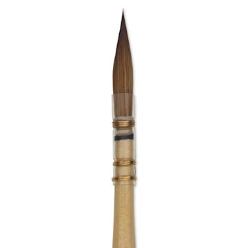 Open in modal -  Da Vinci Artissimo Kolinsky Red Sable Brush - Quill, Size 2/0, close-up