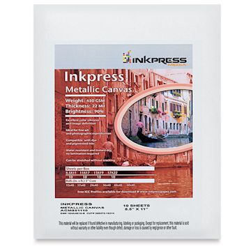 Open in modal - Inkpress Metallic Canvas - 8-1/2" x 11", Pkg of 10 Sheets