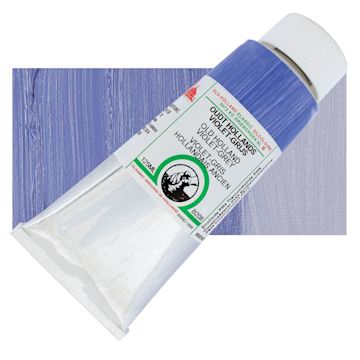 Open in modal - Old Holland Classic Oil Color - Old Holland Violet Grey, 125 ml tube and swatch