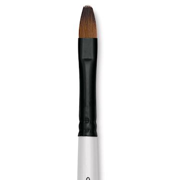 Open in modal - Robert Simmons Simply Simmons Synthetic Brush - Filbert, Short Handle, Size 8 close up