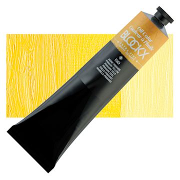 Open in modal - Blockx Artist Oil Color - Primary Yellow, 200 ml tube and swatch