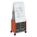 Smith Systems Cascade Spiral Noteboard Unit - Orange, 3" and 6" Totes, No Doors