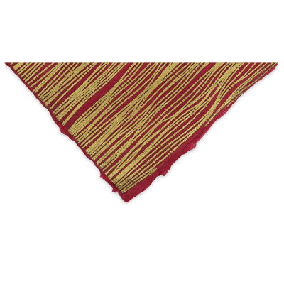 Lokta Paper - Wavy Lines, Gold and Raspberry, 20'' x 30''