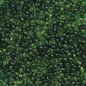John Bead Czech Glass Seed Beads - Transparent Sea Green, Luster Mix, 10/0, 22 g vial
