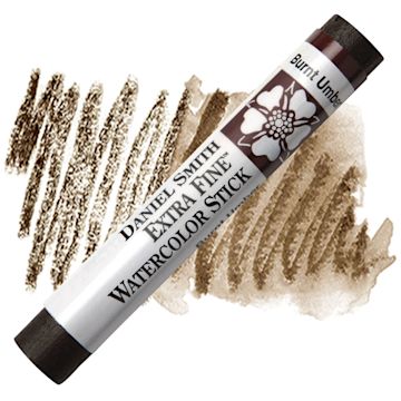 Open in modal - Daniel Smith Watercolor Stick - Burnt Umber stick and swatch