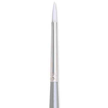 Open in modal - Silver Brush Silverwhite Synthetic Brush - Round, Long Handle, Size 0 close up