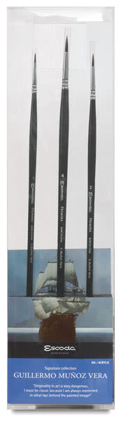 Set Pennelli Olio Escoda Primera - N. 1,2,4 Puna Tonda, Sintetici, Per Professionisti