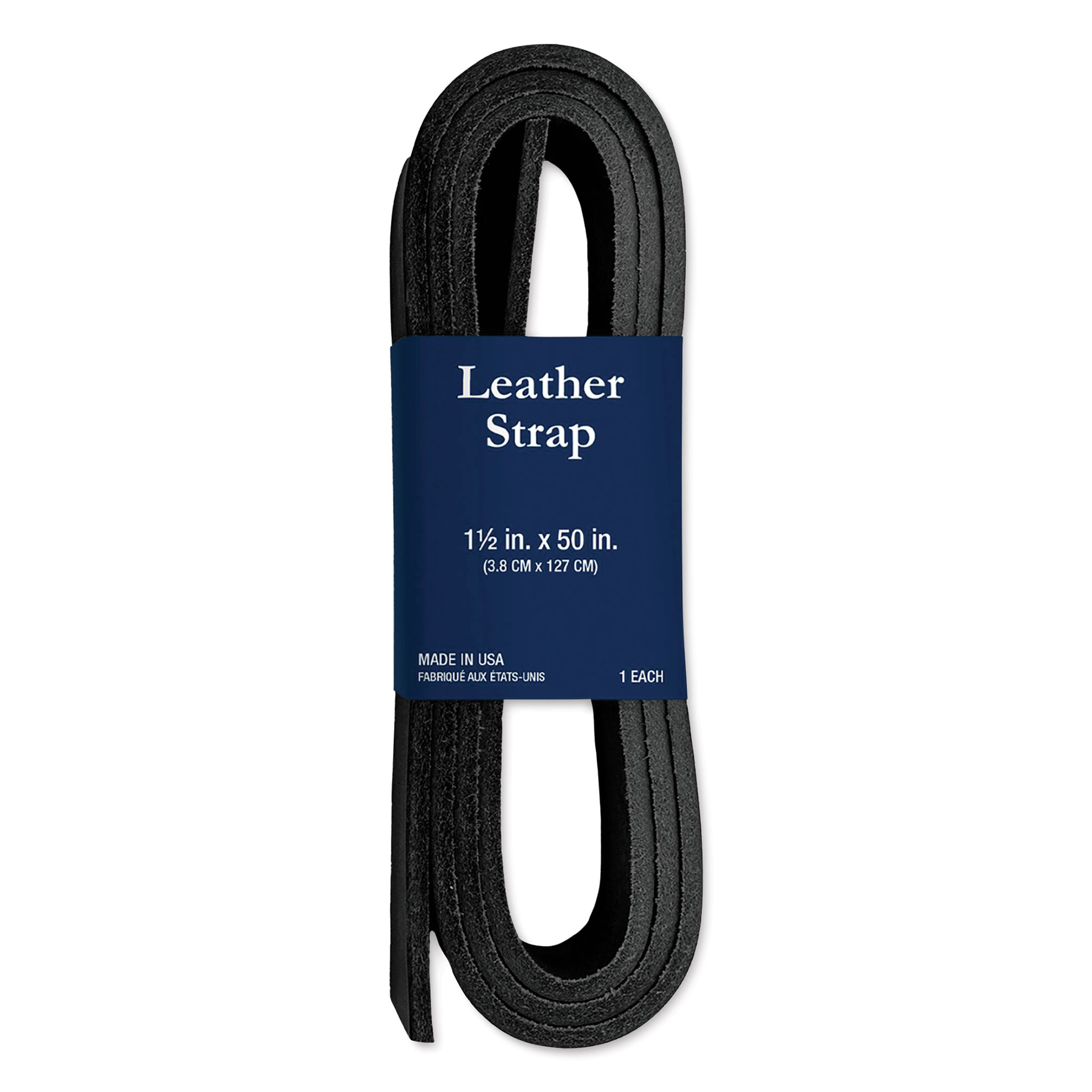 Realeather Leather Strap - Black, 1-1/2" X 50" | BLICK Art Materials