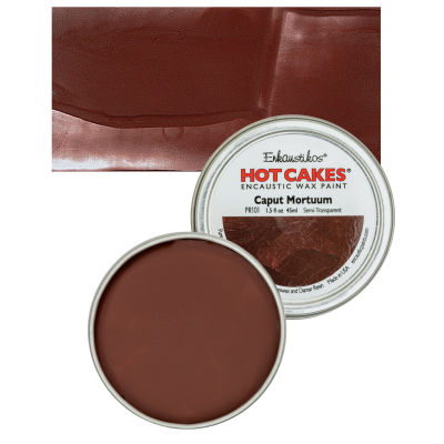 Enkaustikos Hot Cakes Encaustic Wax Paint - Caput Mortuum, 45 ml tin