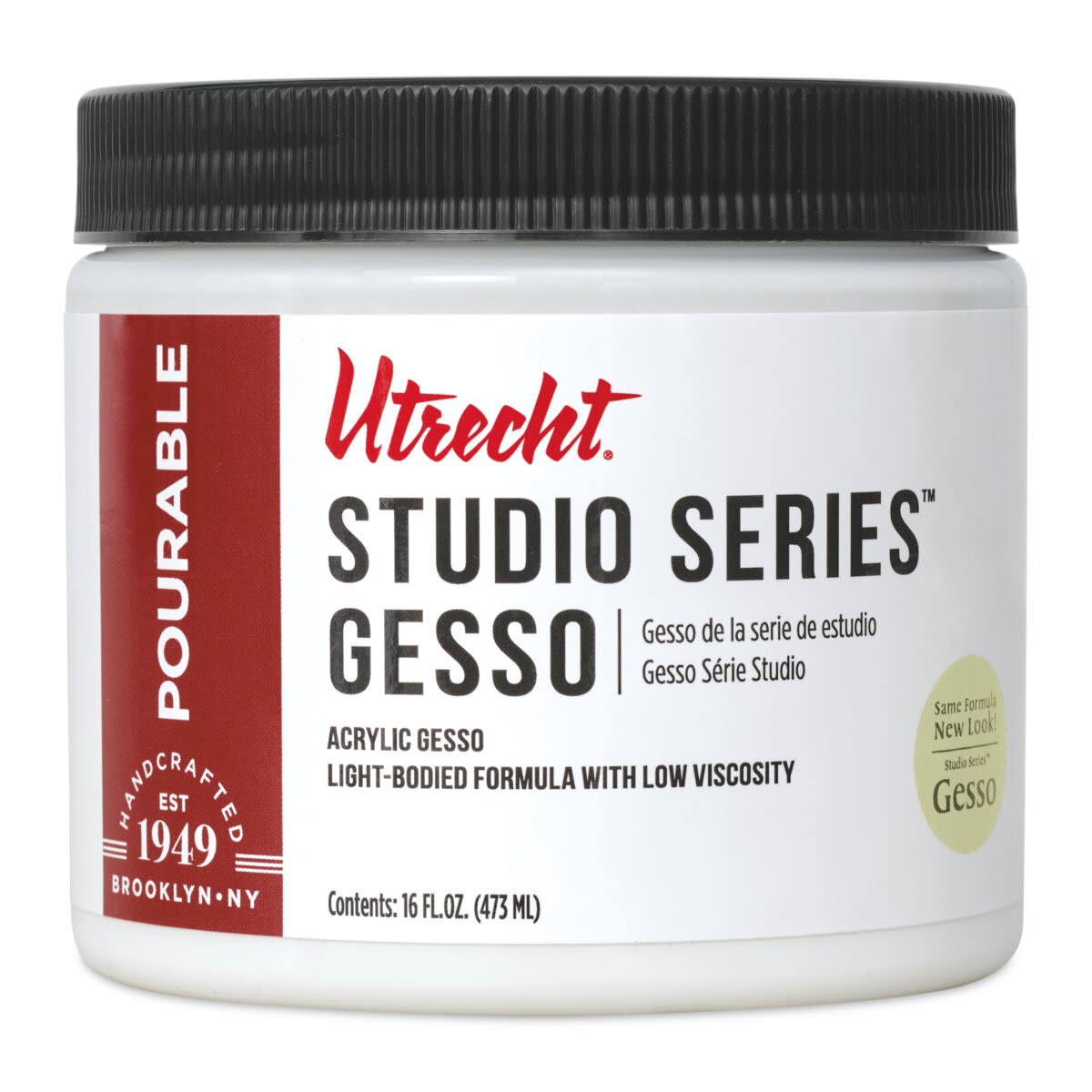 New look! Same formula - Utrecht Studio Series Acrylic Gesso - 16 oz 