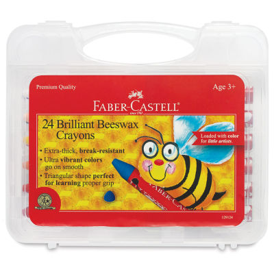 Faber-Castel Jumbo Beeswax Crayons - Front of package of set of 24