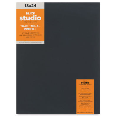 Blick Studio Cotton Canvas - 18" x 24", Traditional Profile (Front of canvas)