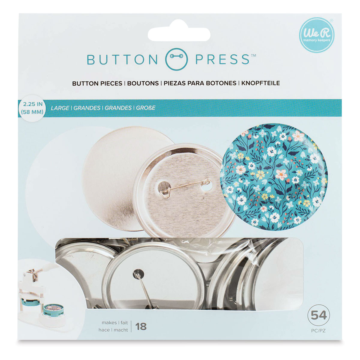 We R Memory Keepers Button Press Bulk Refill Pack 100/Pkg-Small (25mm)