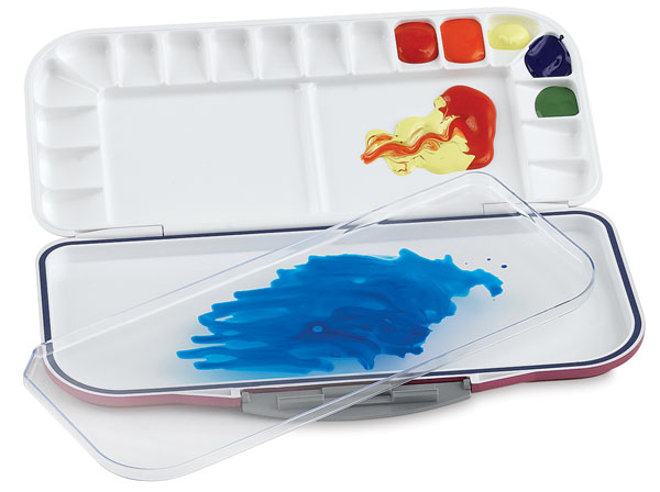 Mijello Fusion Airtight/Leakproof Palette - Blue, 18 Wells