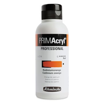 Open in modal - Schmincke Primacryl Professional Fluid Acrylic - Cadmium Orange, 250 ml bottle