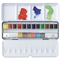 Charles Leonard Watercolor Paint Pan Kit Class Pack, 8 Assorted Colors, 1  oz Palette Tray, 36 Kits/Box - mastersupplyonline