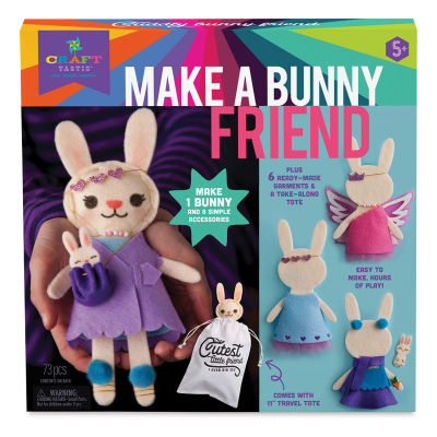 Craft-Tastic Make a Friend Kit - Bunny (Front of packaging)