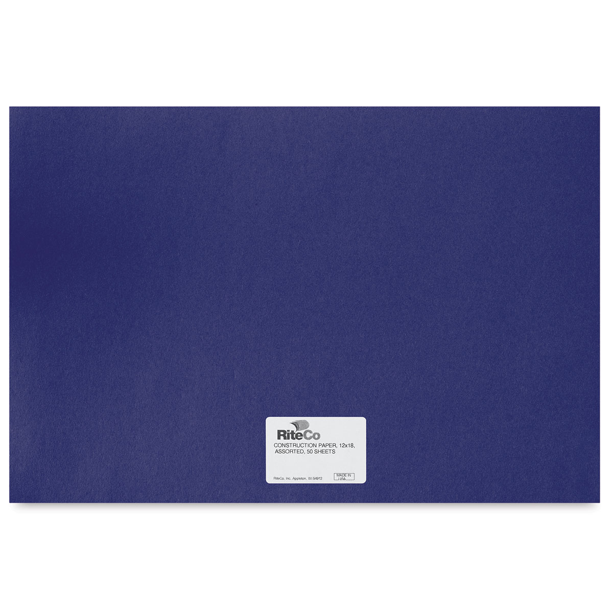 Riteco Construction Paper - Dark Blue, 12 inch x 18 inch, 50 Sheets