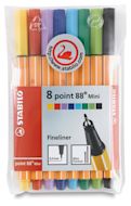Stabilo Point 88 Mini Pen - Assorted Colors, Wallet , Set of 8