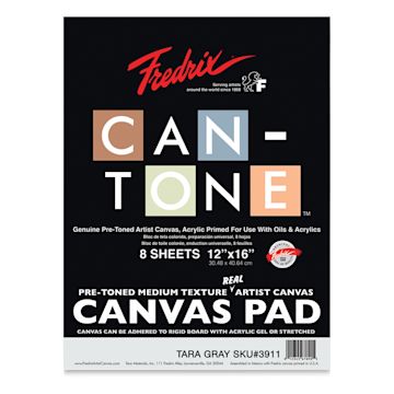 Open in modal - Fredrix Can-Tone Pre-Toned Canvas Pad - Tara Gray, 12" x 16"