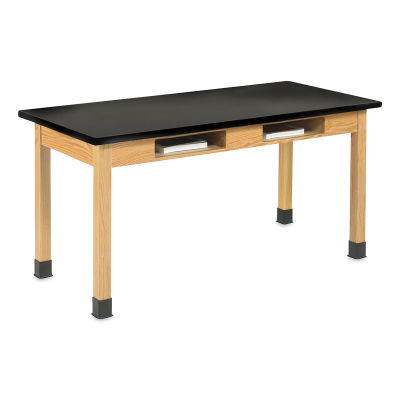 Compartment Lab Table, view of the phenolic top measuring 60" x 24" x 30".
