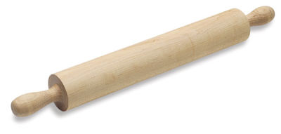 Solid Maple Slab Roller - Left angled view showing integrated handle