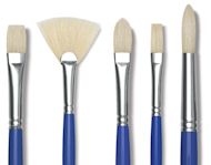 Blick Scholastic White Bristle Brushes and Sets 