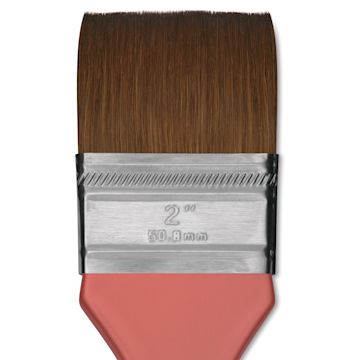 Open in modal - Dynasty Water Lily Watercolor Brush - Short Handle, Flat Wash, Size 2", close-up