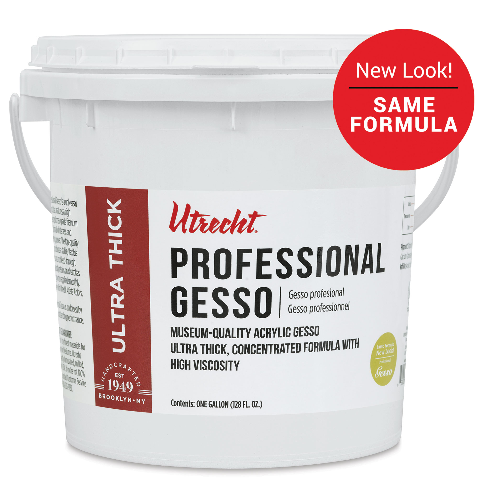 Utrecht Professional Acrylic Gesso, White, Heavy Bodied - 1 pint bucket