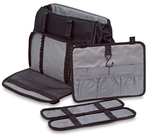 Martin Universal Design Just Stow-It Double Accessory Artist Bag, 14.5 L x  7 W x 3 D (Open), Hot Pink, 1 Each