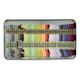 DMC Mouliné Special Collector’s Matte Gold Tin Embroidery Floss - Set of 35, New Colors - contents