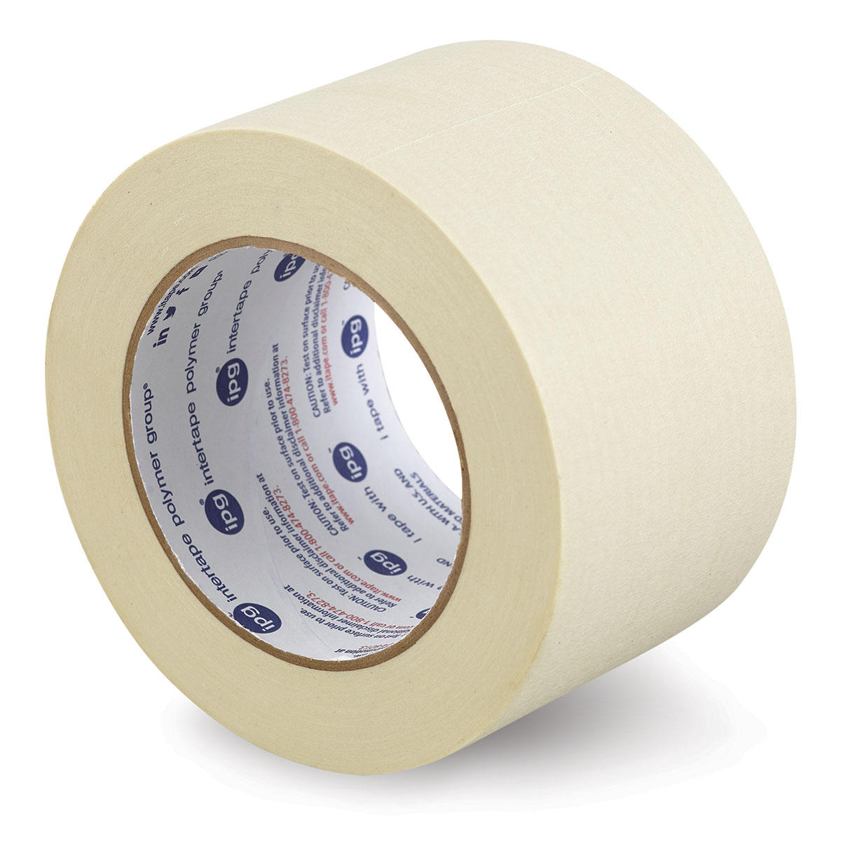 Intertape 2 Wide x 180' Long x 5 mil Tan Paper Masking Tape - Rubber Adhesive, 19 Lb/In Tensile Strength, Series 513 | Part #87201
