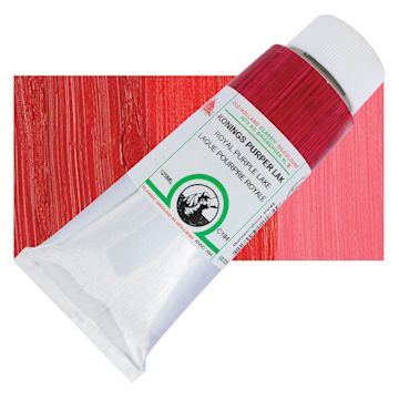 Open in modal - Old Holland Classic Oil Color - Royal Purple Lake, 125 ml tube and swatch