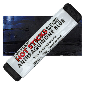 Enkaustikos Hot Sticks Encaustic Wax Paints - Anthraquinone Blue, 13 ml stick