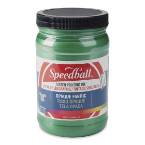 Speedball Opaque Iridescent Screen Printing Ink - Emerald Green, 32 oz