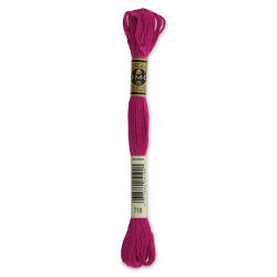 DMC Cotton Embroidery Floss - Plum, 8-3/4 yards (Front of label)