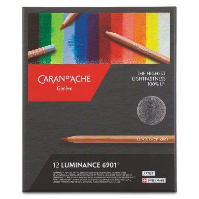 
Caran d'Ache Luminance Colored Pencils -  Set of 12. Front of package.