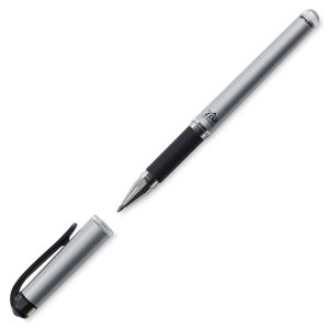 Uni-Ball Gel Impact Roller Ball Pen - Black pen shown with cap removed