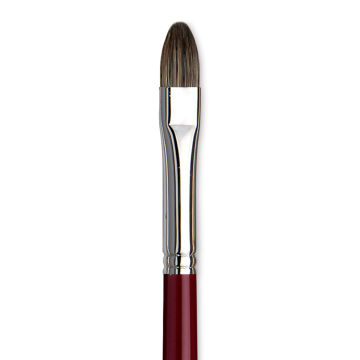 Da Vinci Black Sable Brush - Regular Filbert, Long Handle, Size 8