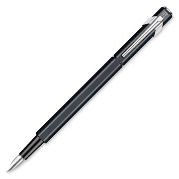 Open in modal - Caran d’Ache 849 Fountain Pen, Black, Medium Nib, Cap Off