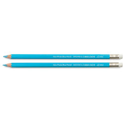 Caran d'Ache Sketcher Non-Photo Blue Pencil - 2 Blue Pencils shown horizontally