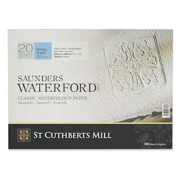 Open in modal - Saunders Waterford Watercolor Block - 10" x 14", Cold Press, 140 lb, 20 Sheets (front cover)
