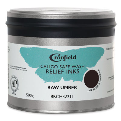 Cranfield Caligo Safe Wash Relief Ink - Raw Umber (Hue), 500 g