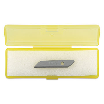 Olfa Top Sheet Cutter Blades - 6 mm, Pkg of 5, inside carrying case with lid open