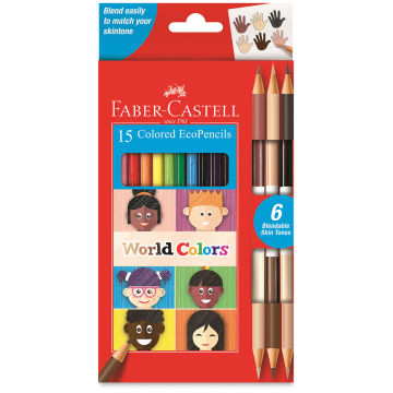 Faber Castell World Colors EcoPencil Colored Pencil Sets - Front of package of 15