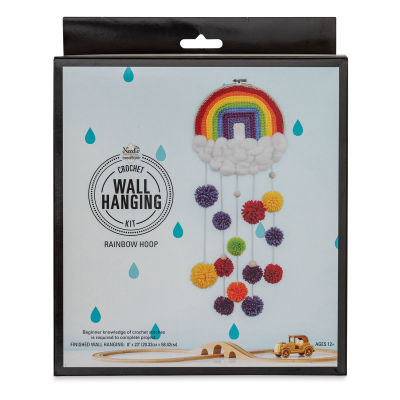 Needle Creations Crochet Wall Hanging Kit - Rainbow (Front of packaging)