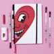 Blackwing x Keith Haring Volumes 292 Essential Gift Box Set - Smiling Heart, set contents out of packaging
