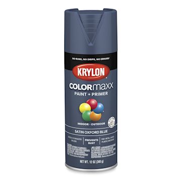 Open in modal - Krylon Colormaxx Spray Paint - Oxford Blue, Satin, 12 oz