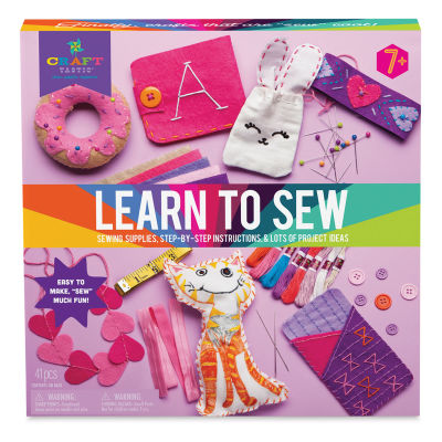 Craft-Tastic Learn To Sew Kit (Front of packaging)