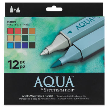 Spectrum Aqua Marker Sets - Front of package of 12 pc Nature set
